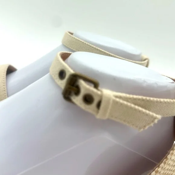 Madewell The Evelina Espadrille In Resourced Canvas In Cloud Lining Size 8 - Picture 7 of 16